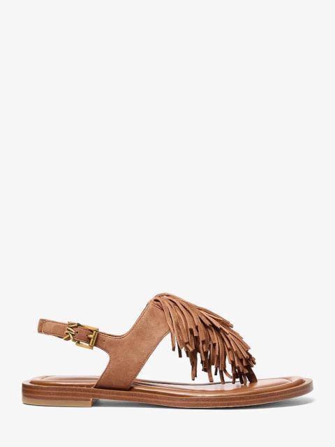 MICHAEL KORS Indra Fringed Suede Sandal
