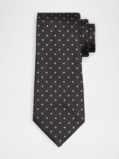 TOM FORD Men's Contrast Dot Silk Tie