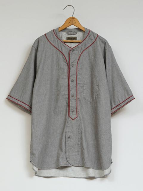 Nigel Cabourn Baseball Shirt Short Sleeve Type 2 in Light Grey