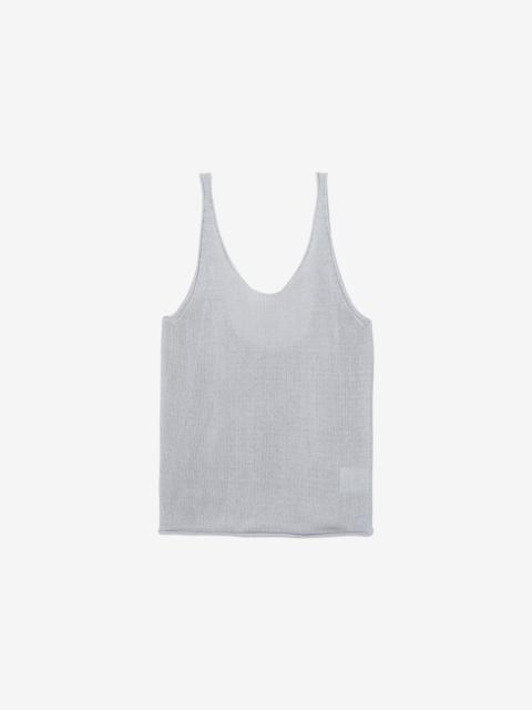 The Frankie Shop Islay Open-Back Knit Tank - Grey