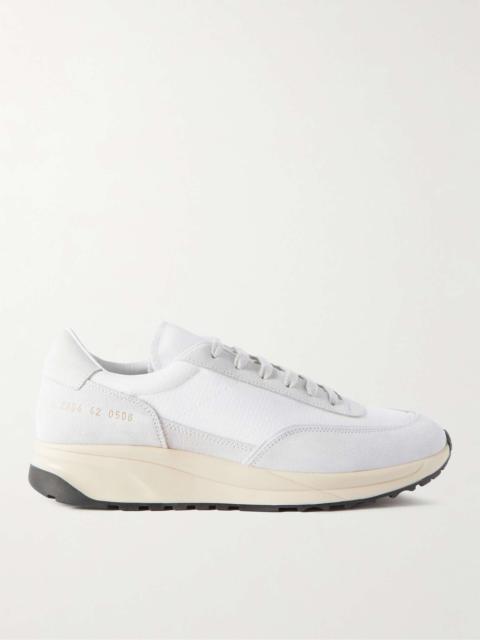 Track 80 Leather-Trimmed Suede and Ripstop Sneakers