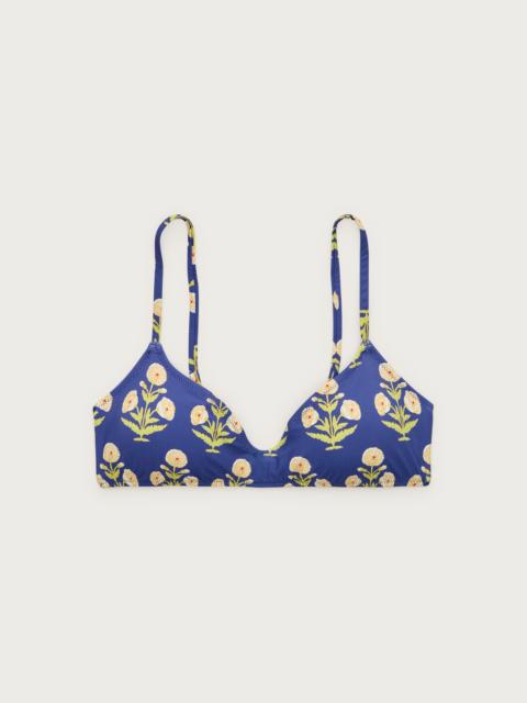 J.CREW Odessa bikini top in marigold block print