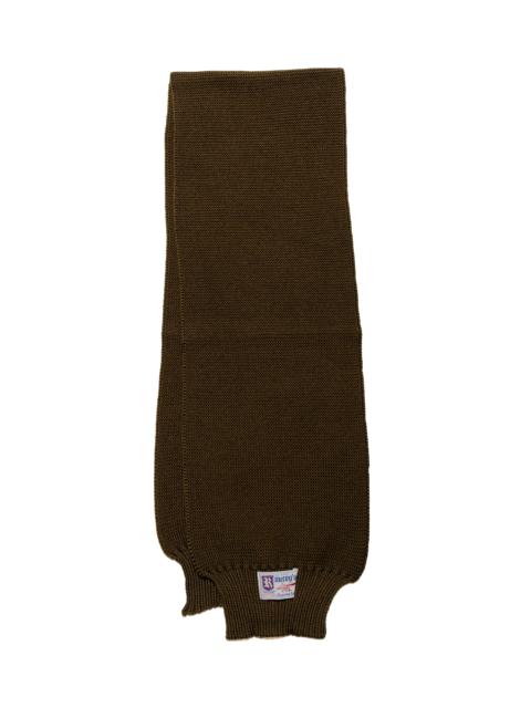 The Real McCoys MA24103 Scarf, Wool-Knit Olive