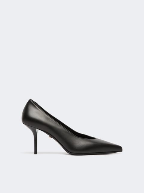 Max Mara SOFTPUMP80 Court shoes in soft nappa leather - BLACK