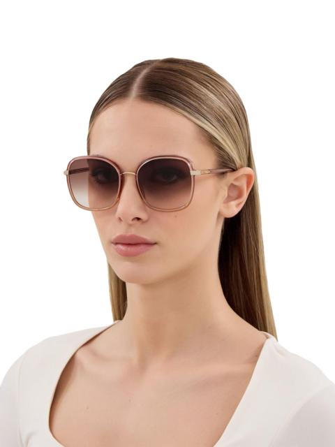 Chloé Women's 59MM Gradient Square Sunglasses - Red