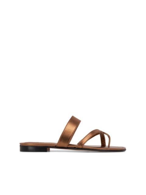 Manolo Blahnik Susa multi-strap metallic slides