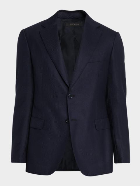 Brioni Men's Wool Hopsack Single-Breasted Blazer