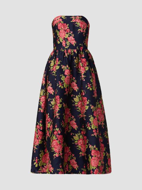 Shoshanna Women's Dana Floral Strapless Maxi Dress - Navy Coral