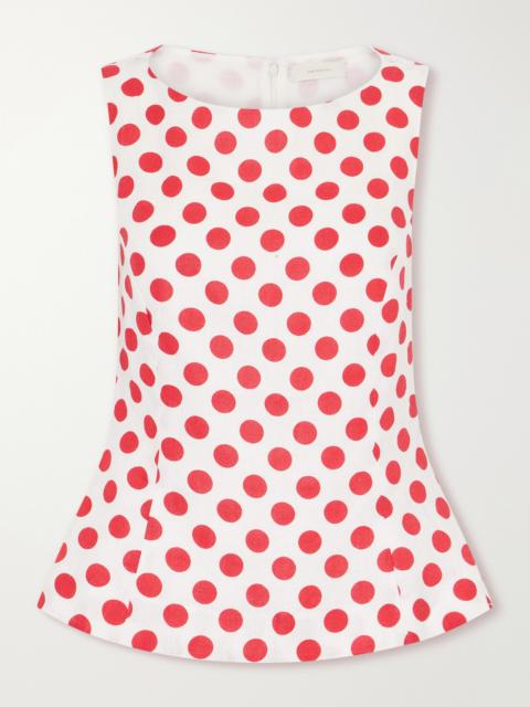 FAITHFULL Ana Polka-dot Linen Top