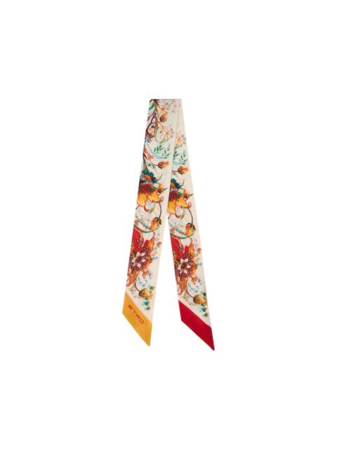 Etro floral-motif silk scarf