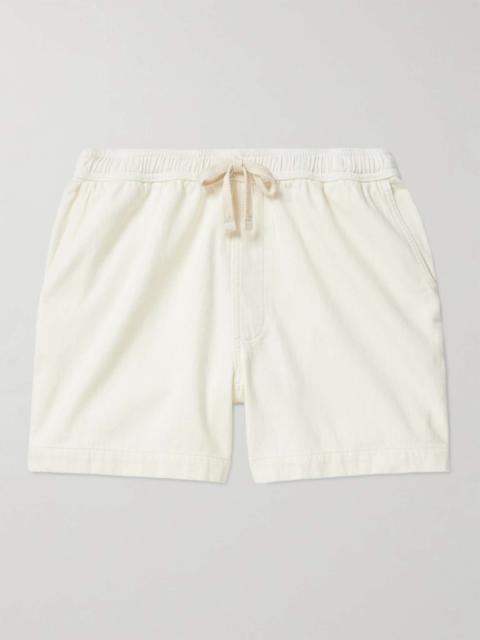 FRAME Wide-Leg Cotton Drawstring Shorts