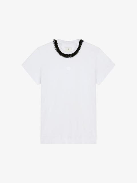 Givenchy SLIM FIT T-SHIRT IN EMBROIDERED COTTON