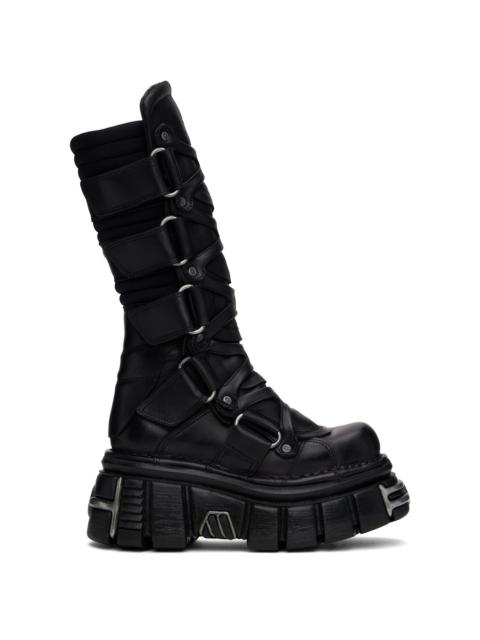 VETEMENTS Black New Rock Edition Tower Boots