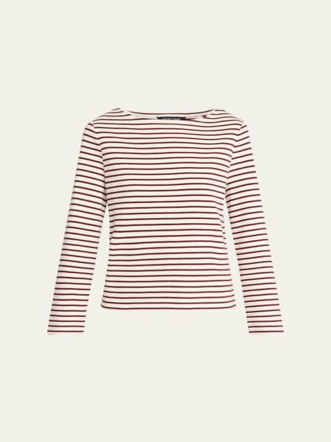 VERONICA BEARD Hovey Striped Knit Top