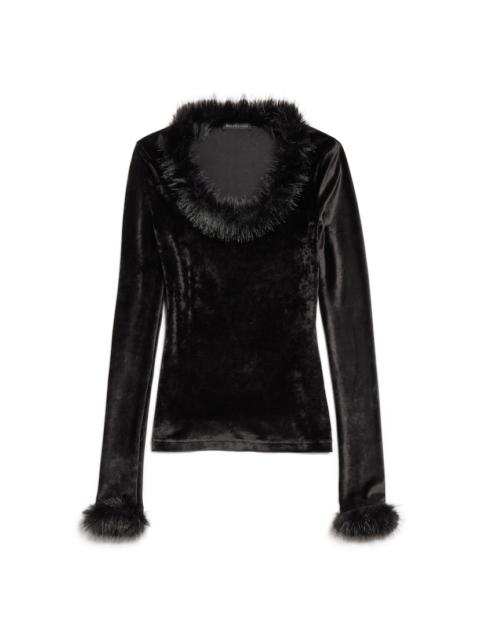 BALENCIAGA Women's Stretch Top in Black