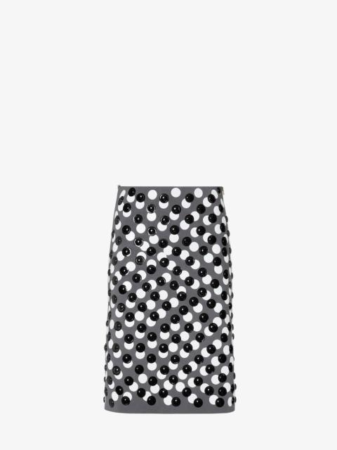 FENDI Skirt Black and white polka-dot viscose skirt