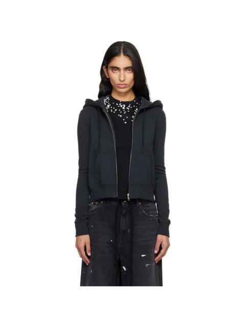MM6 Maison Margiela Black Unbrushed Hoodie