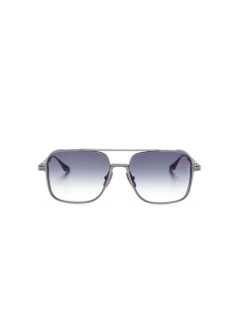 square-frame titanium sunglasses