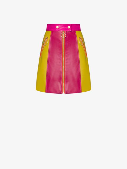 Moschino COLOUR BLOCK NAPPA MINI SKIRT