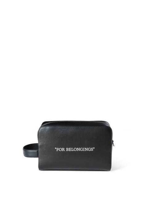 Off-White Quote Bookish Toiletry Pouch