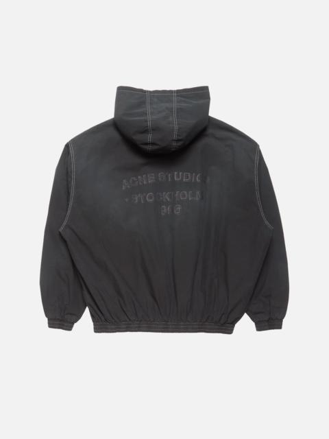 Acne Studios Hooded logo jacket - Black