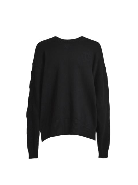 3D DIAG KNIT CREWNECK / BLK BLK