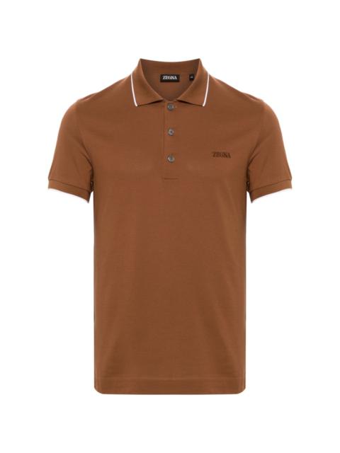 logo-embroidered polo shirt