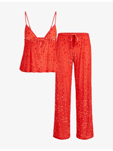 SKIMS Sheer Velvet Cami and Trousers Set