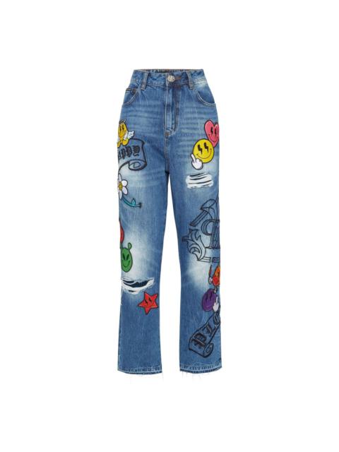 PHILIPP PLEIN Smile straight-leg jeans