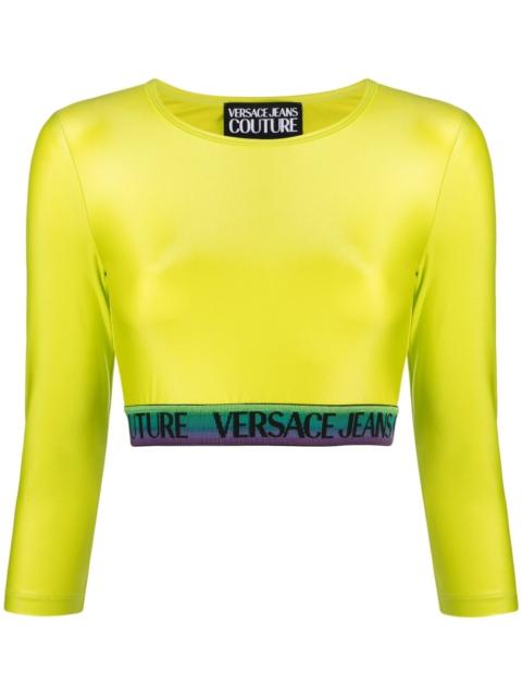 VERSACE JEANS COUTURE logo-trim detail top