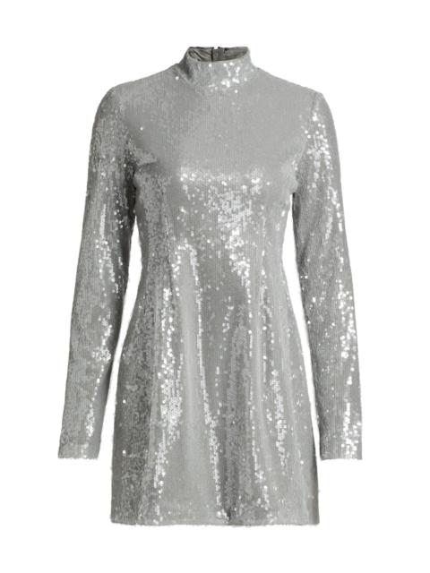 NICHOLAS Women's Daphne Sequin Long-Sleeve Minidress - Pistachio