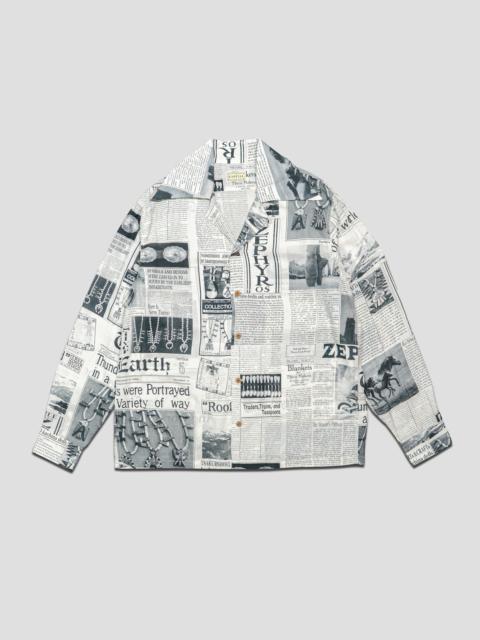 SILK/RAYON PUEBLO NEWSPAPER L/S SHIRTS