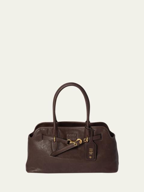 Miu Miu Aventure Lambskin Leather Shoulder Bag