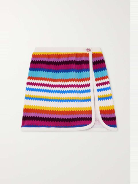 Missoni Mare striped cotton-blend terry mini skirt
