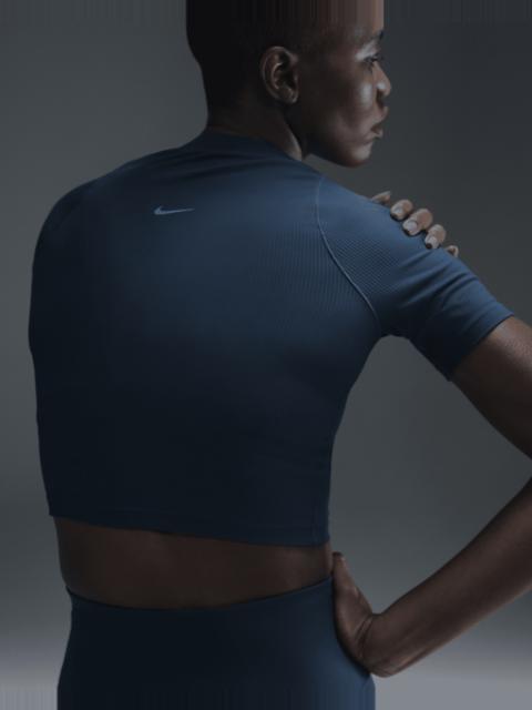 Nike Women's Zenvy Rib Dri-FIT Short-Sleeve Top