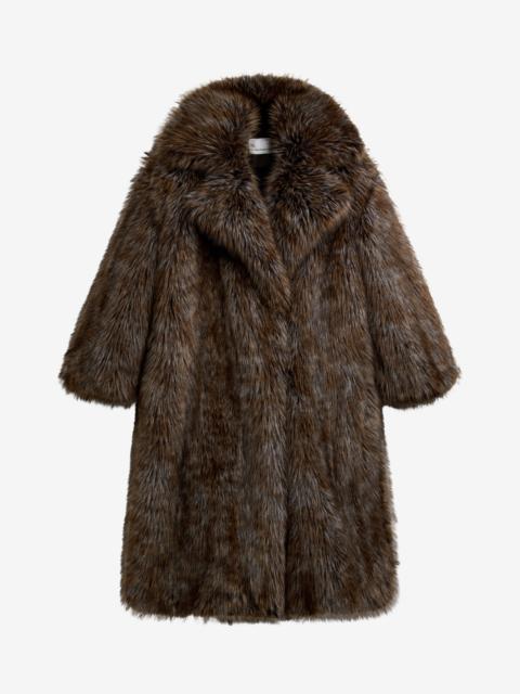 The Frankie Shop Olin Padded Faux Fur Coat - Brown