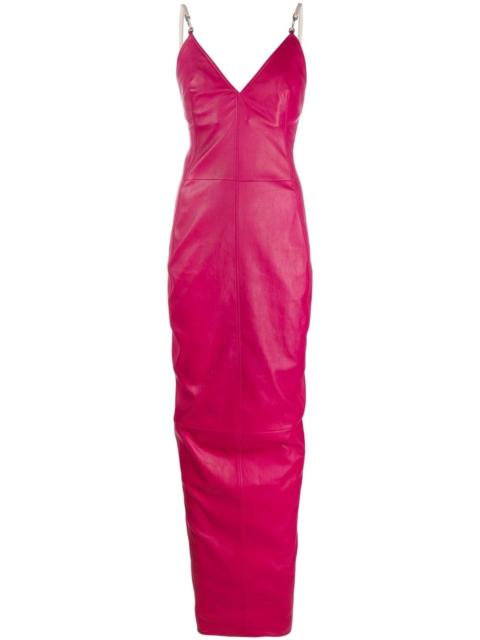 Rick Owens rear-slit fitted long dress