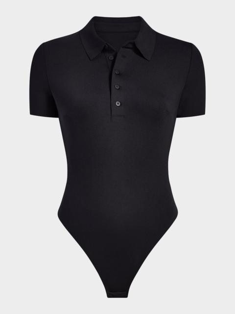 commando Neoprene Polo Thong Bodysuit