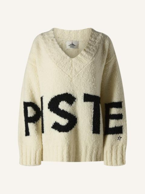 PERFECT MOMENT Oversized Wool V-Neck Piste Sweater
