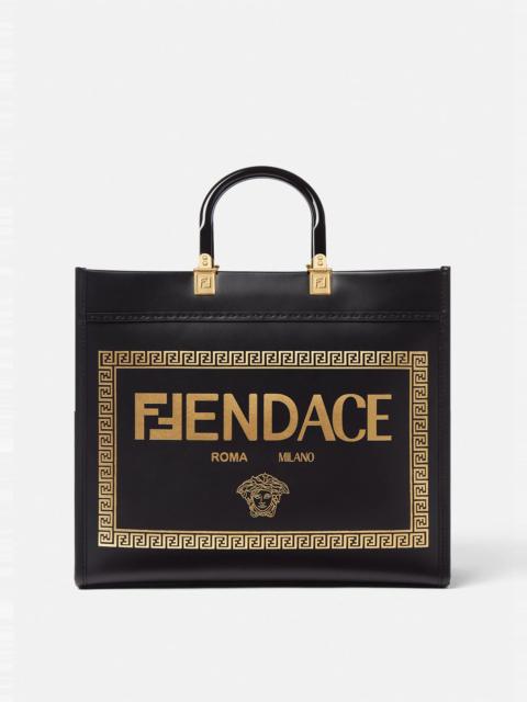 FENDI Fendace Logo Sunshine Tote Bag