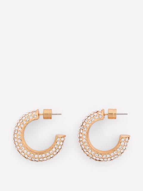 BODEN Pave Sparkle Hoops-Silver