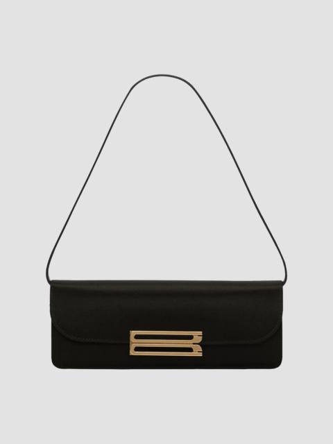 Victoria Beckham Women's Dorian East-West Velvet Clutch - Black
