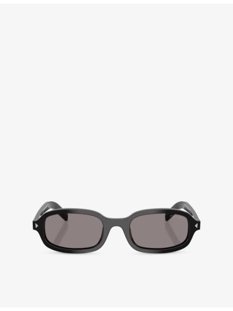 Prada PR D06S Oval-Frame Acetate Sunglasses