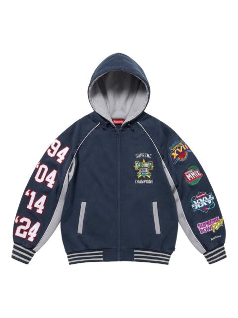 Supreme Playoffs zip -up hooded sweater
