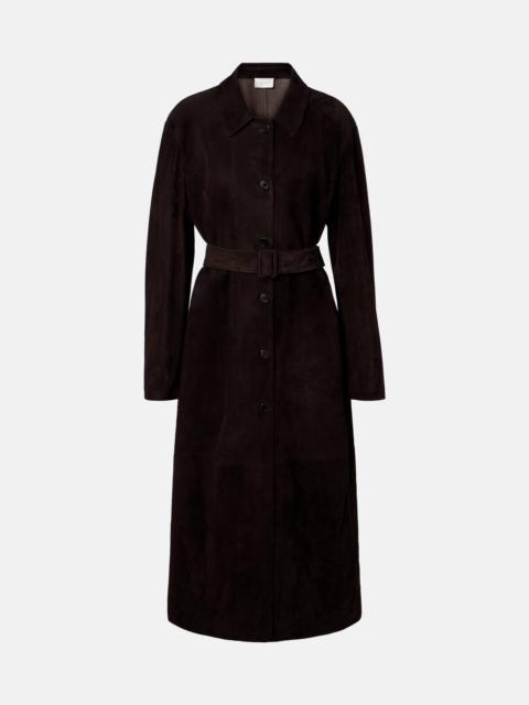 The Row Kendra suede coat