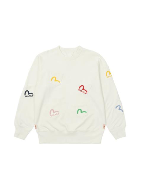 PALACE Palace x Evisu Multi Pocket Crew Egret