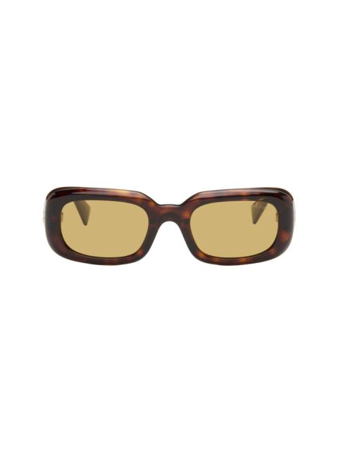 Miu Miu Brown Rectangular Sunglasses