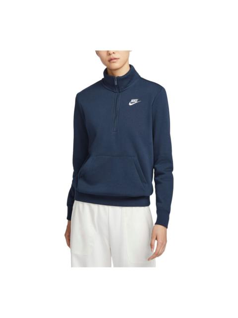 Nike (WMNS) Nike Sportswear Club Fleece Track Jacket Asia Sizing 'Navy' DQ5839-451