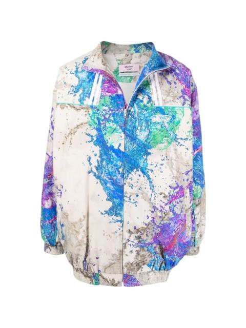 abstract-print lightweight jacket
