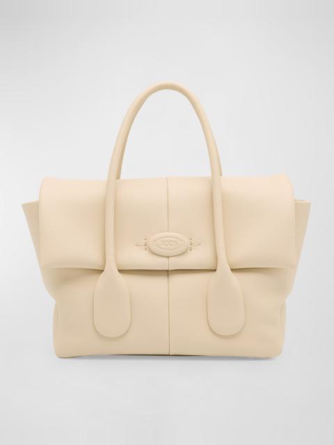 Small Flap Leather Top-Handle Bag